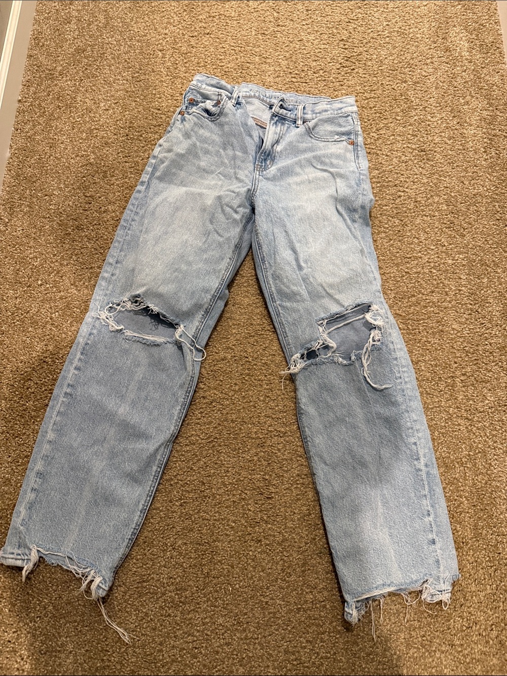 Light Blue Distressed Women's Jeans